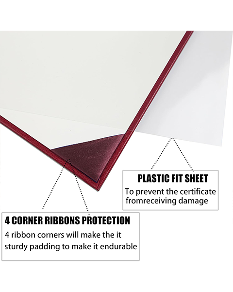 Smooth Graduation Diploma Cover Imprinted "Diploma of Graduation" Certificate Cover 8 1/2" x 11"