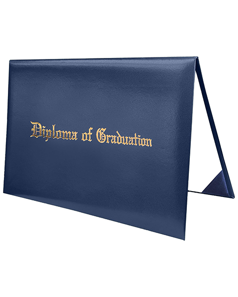 Smooth Graduation Diploma Cover Imprinted "Diploma of Graduation" Certificate Cover 8 1/2" x 11"