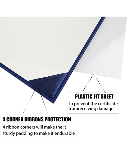 Smooth Graduation Diploma Cover Imprinted "Diploma of Graduation" Certificate Cover 8 1/2" x 11"