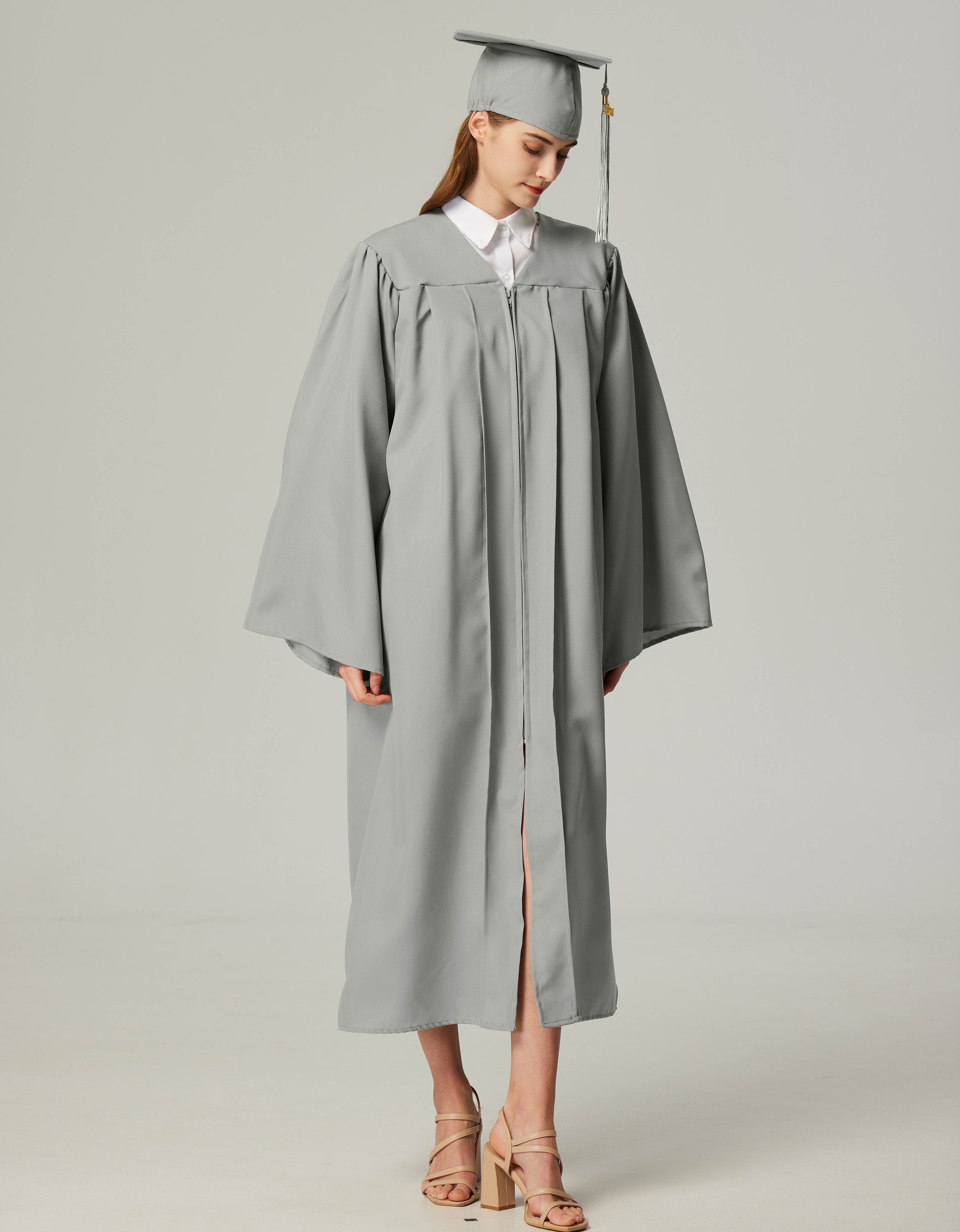 GraduationService Unisex  Matte Graduation Cap & Gown with Tassel 2025 Year Charm Rich Color