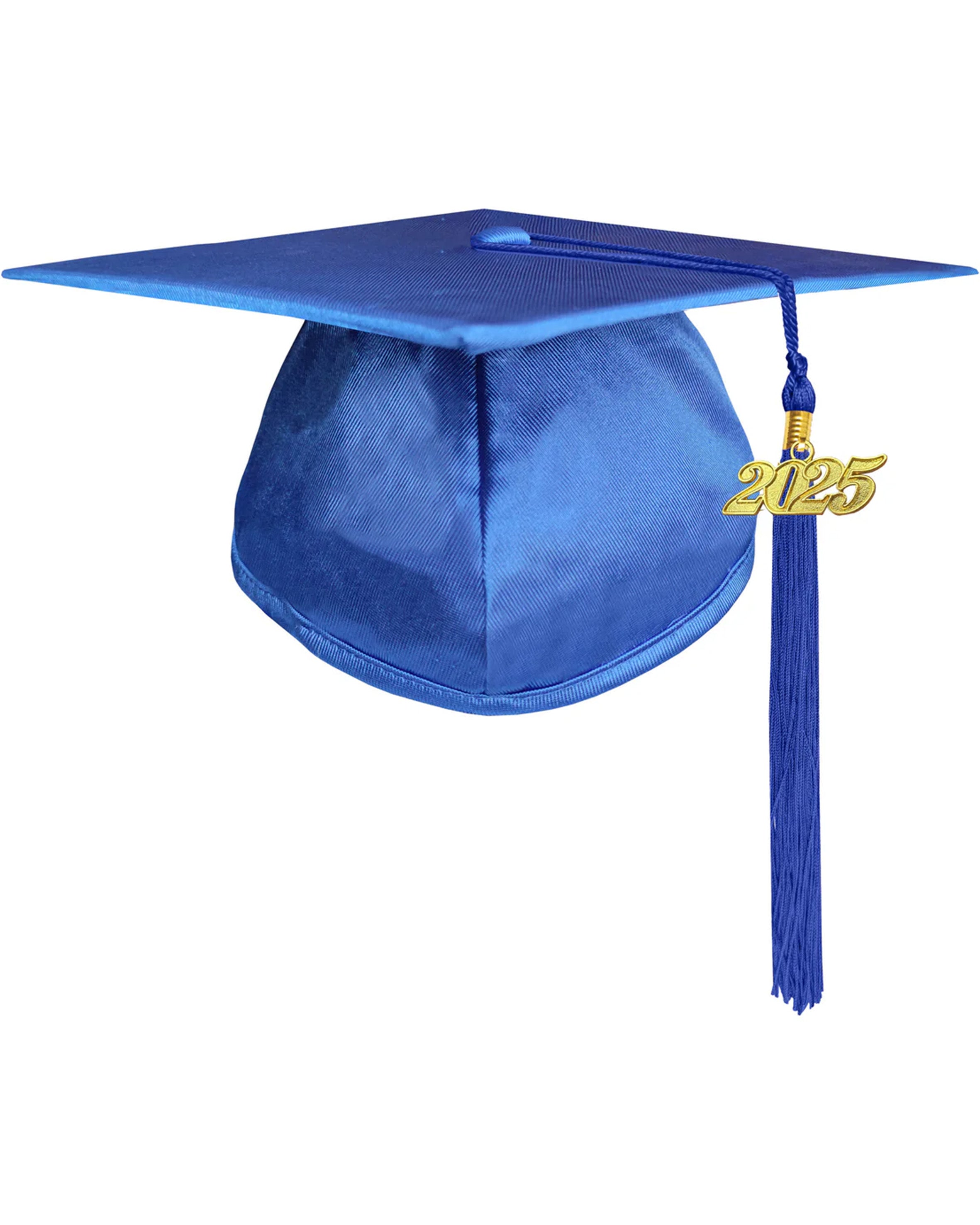 Unisex Kindergarten Shiny Graduation Cap for Preschool with 2025/2024 Tassel Year Charm Rich Color