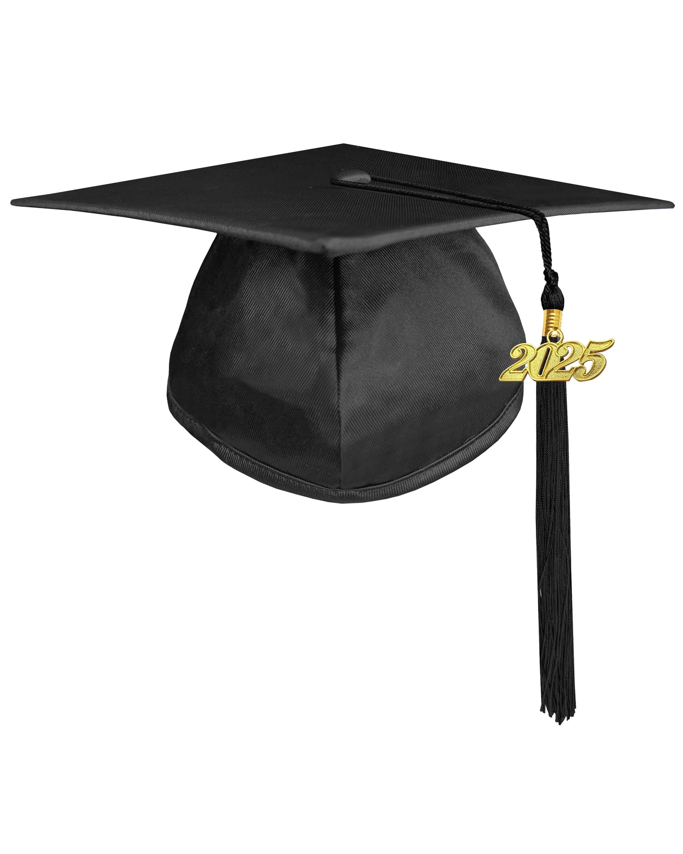 Shiny Preschool and Kindergarten Graduation Gown & Cap Tassel with 2025 Year Charm and stole