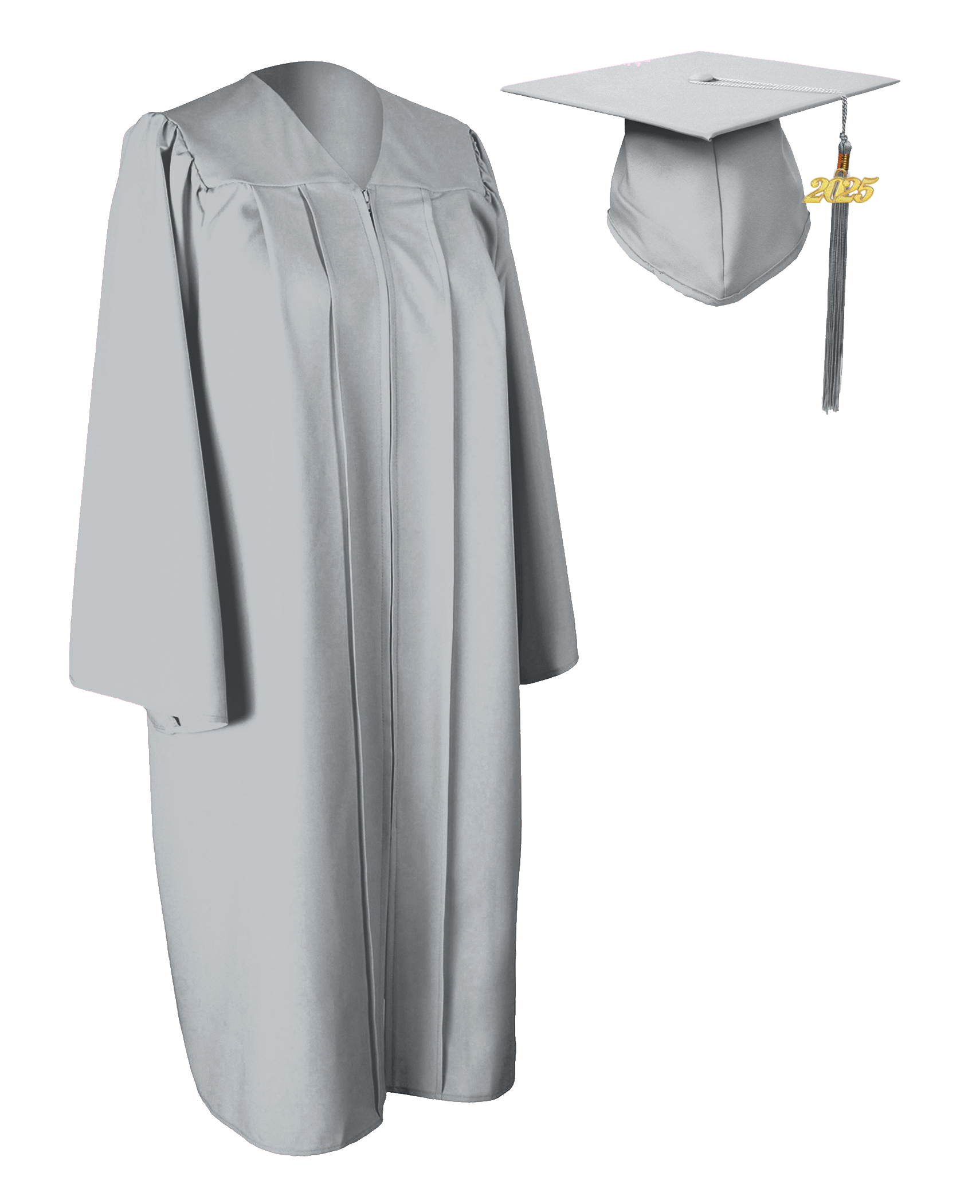 GraduationService Unisex  Matte Graduation Cap & Gown with Tassel 2025 Year Charm Rich Color