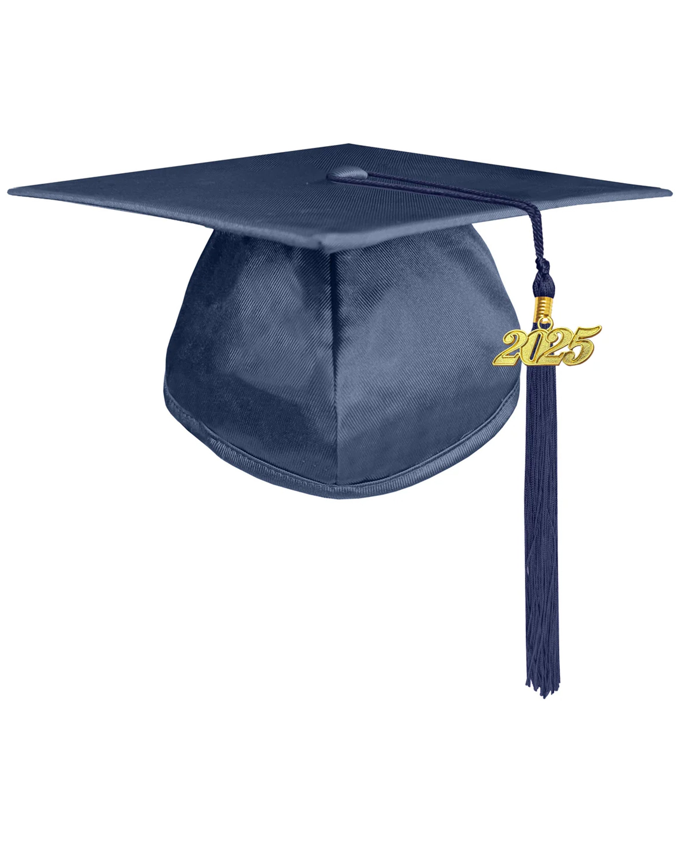 Unisex Kindergarten Shiny Graduation Cap for Preschool with 2025/2024 Tassel Year Charm Rich Color