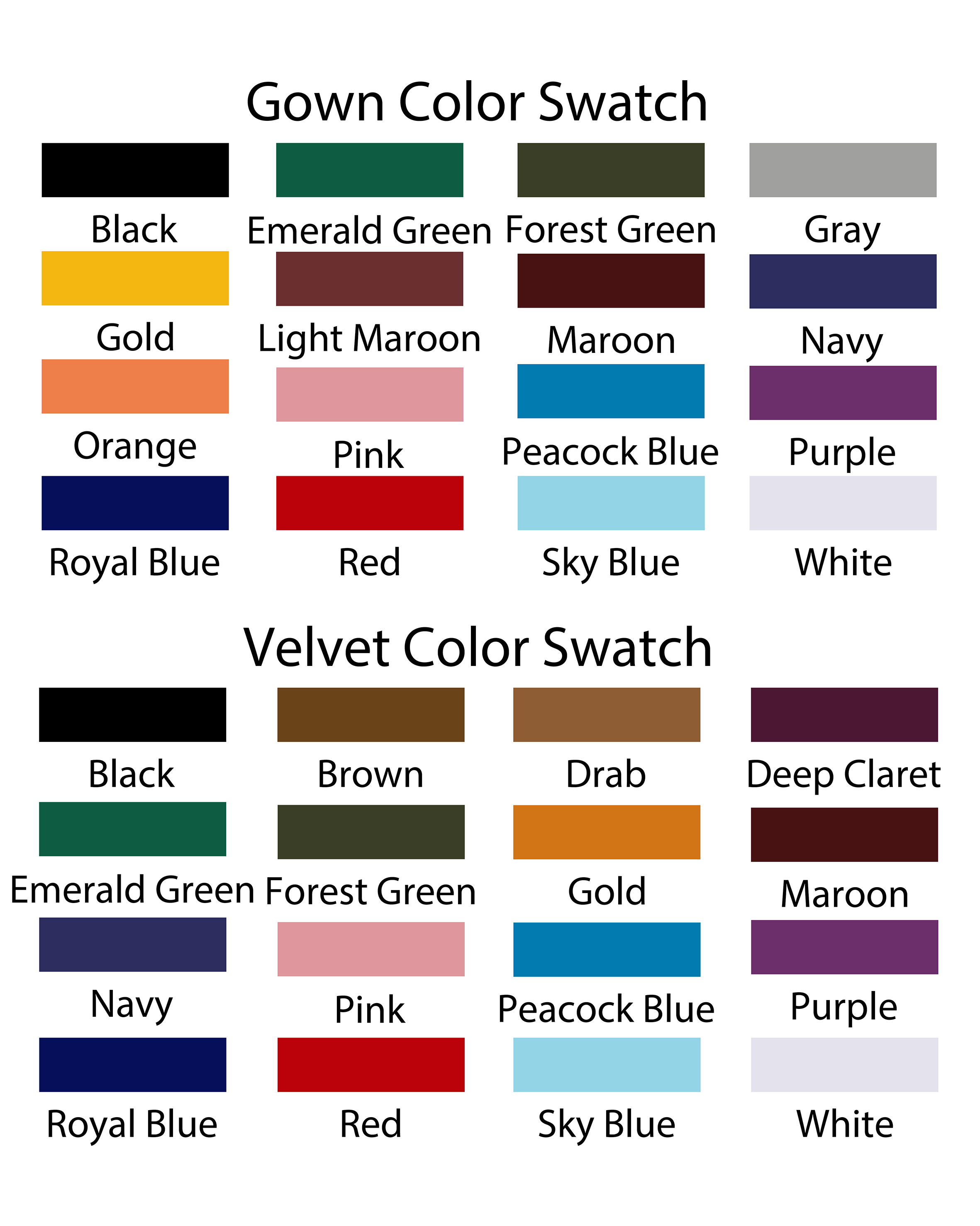 Custom Deluxe Doctoral Graduation Hood with Gold Piping or NO piping