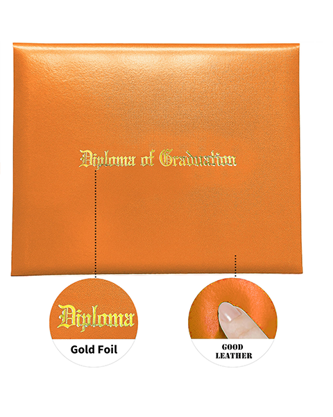 Smooth Graduation Diploma Cover Imprinted "Diploma of Graduation" Certificate Cover 8 1/2" x 11"