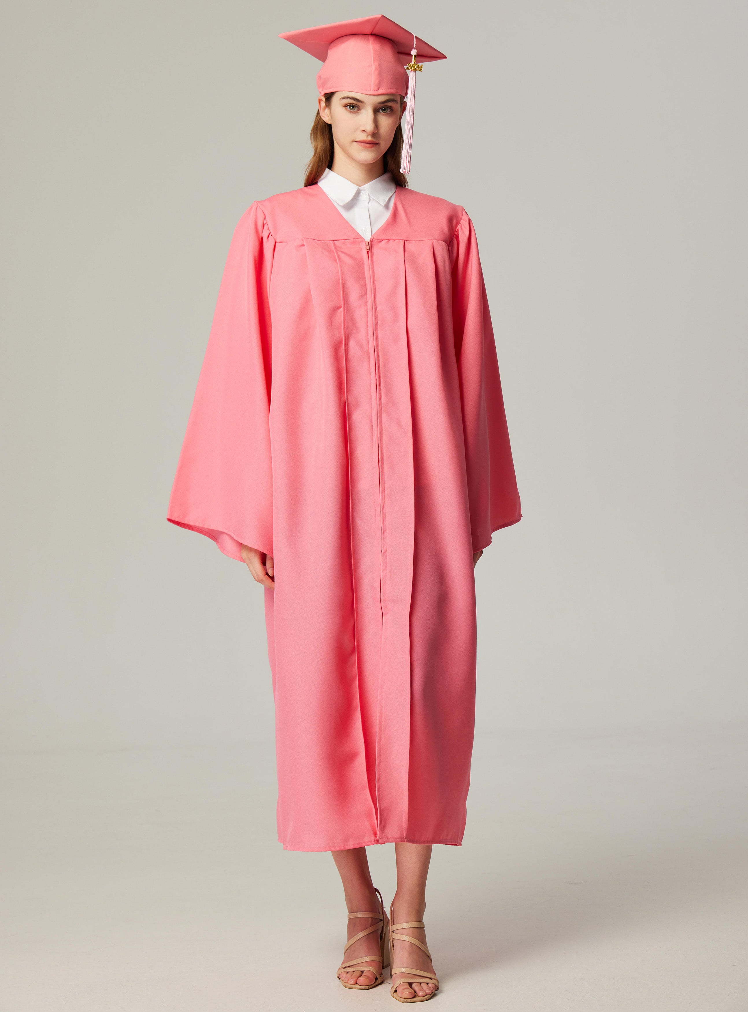 GraduationService Unisex  Matte Graduation Cap & Gown with Tassel 2025 Year Charm Rich Color