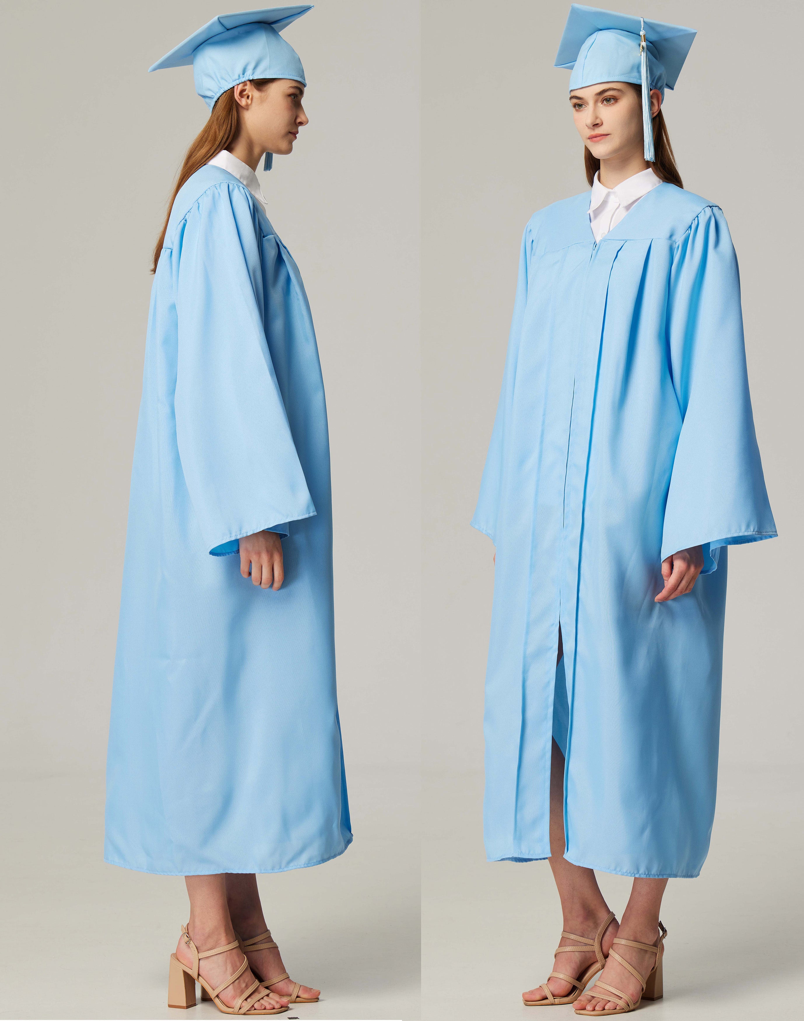 GraduationService Unisex  Matte Graduation Cap & Gown with Tassel 2025 Year Charm Rich Color