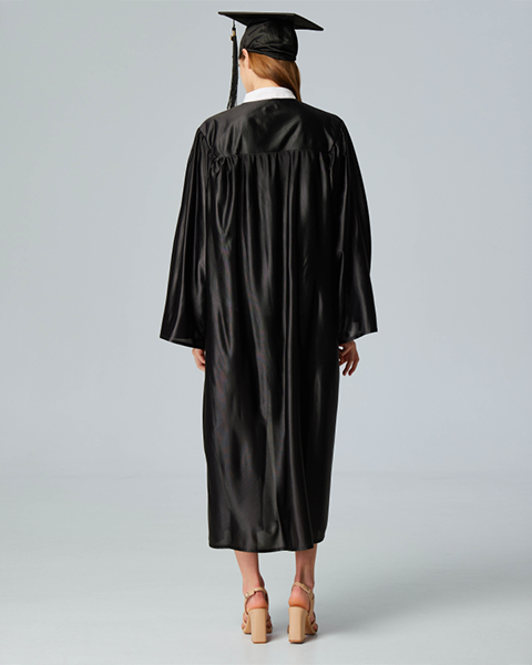 Unisex  Shiny Graduation Cap & Gown with Tassel 2025 Year Charm Rich Color