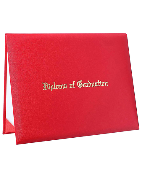 Smooth Graduation Diploma Cover Imprinted "Diploma of Graduation" Certificate Cover 8 1/2" x 11"