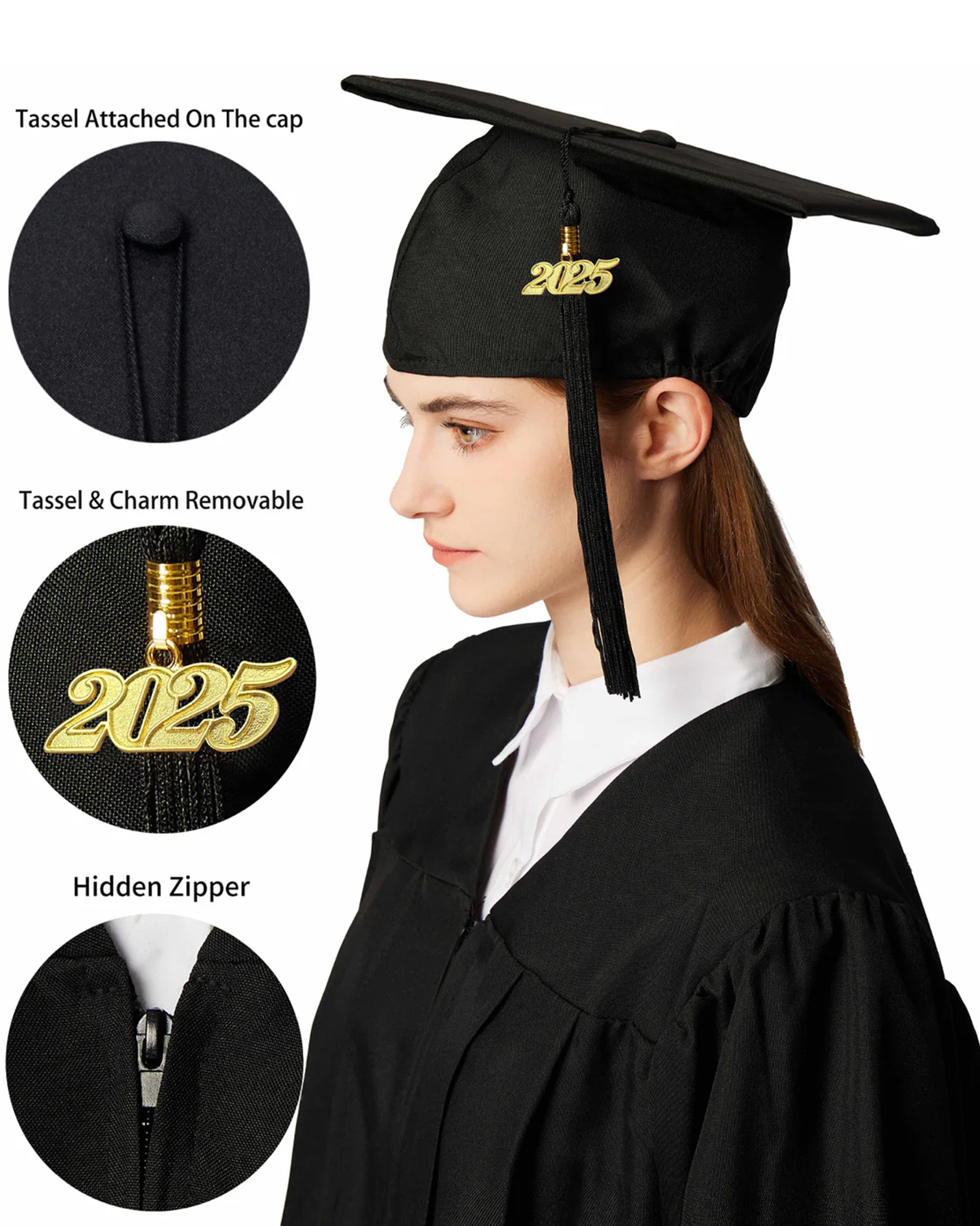 2025 Deluxe Master Graduation Cap, Gown & Tassel Package