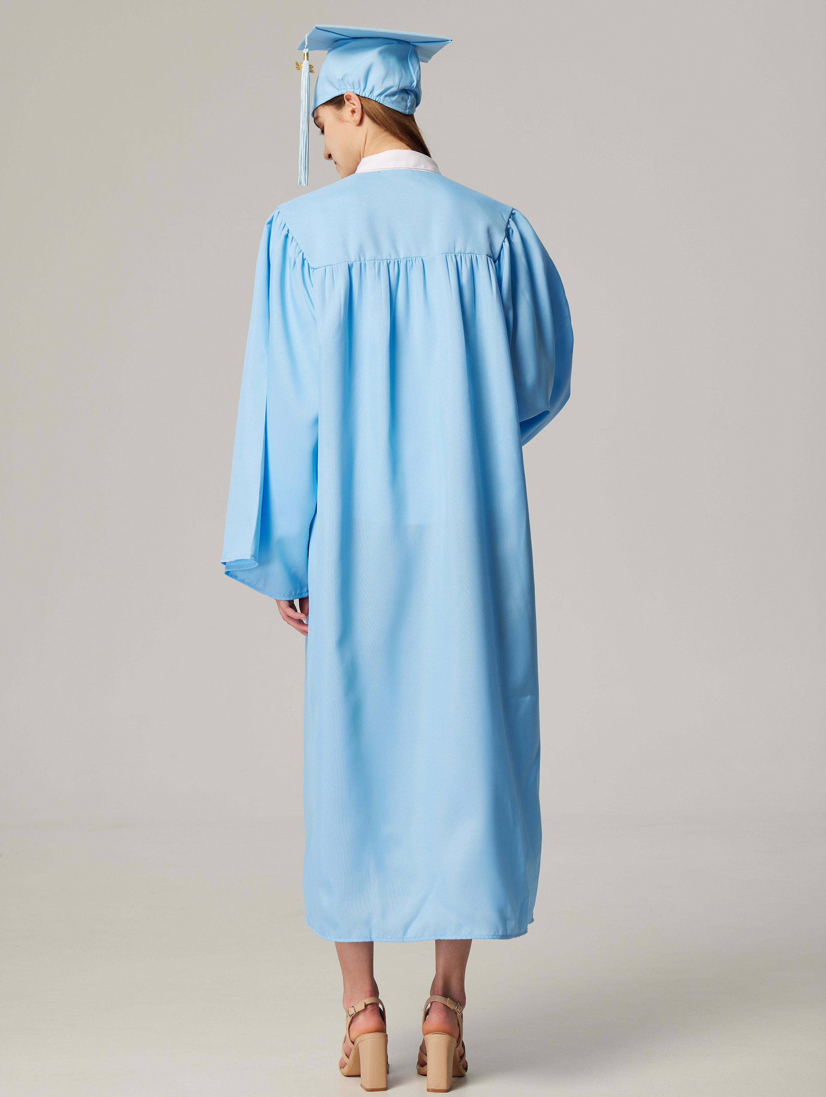 GraduationService Unisex  Matte Graduation Cap & Gown with Tassel 2025 Year Charm Rich Color