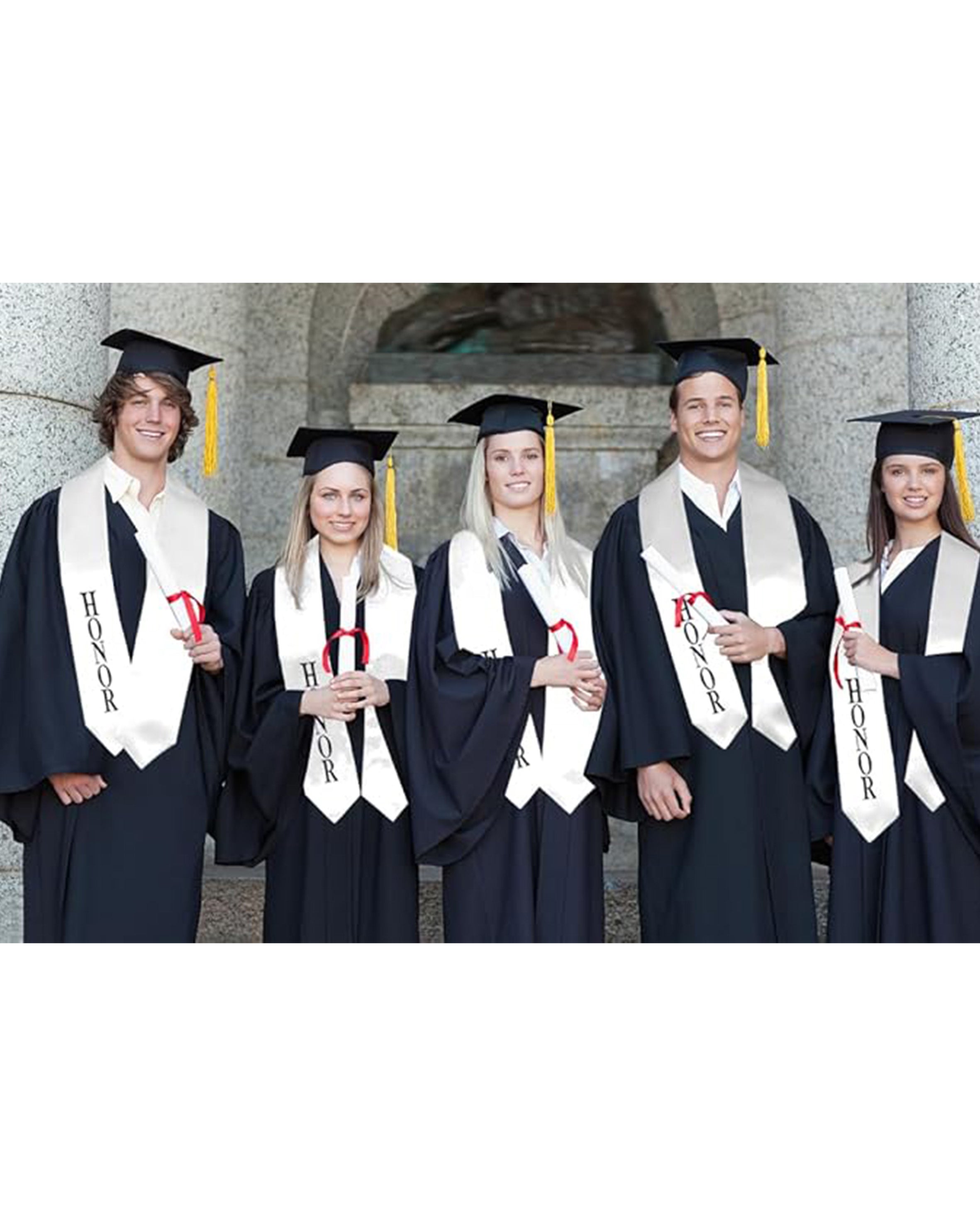 Adult Graduation Honor Stole | Embroidery Graduation Stole 60”Long