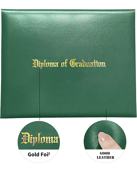 Smooth Graduation Diploma Cover Imprinted "Diploma of Graduation" Certificate Cover 8 1/2" x 11"
