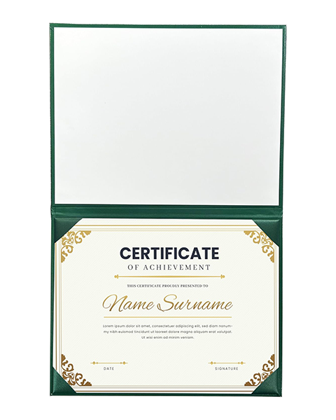 Smooth Graduation Diploma Cover Imprinted "Diploma of Graduation" Certificate Cover 8 1/2" x 11"