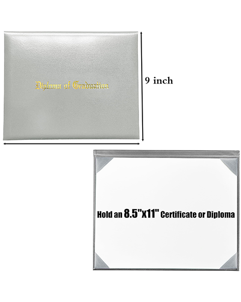 Smooth Graduation Diploma Cover Imprinted "Diploma of Graduation" Certificate Cover 8 1/2" x 11"