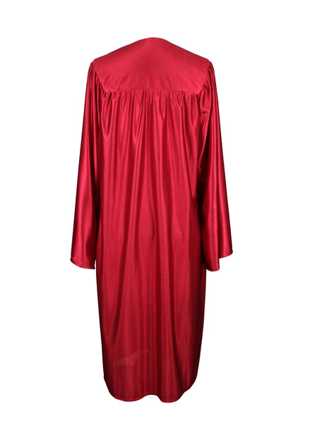 Unisex Shiny Graduation Gown|Choir Robe for Church|Cosplay Costume （Maroon）
