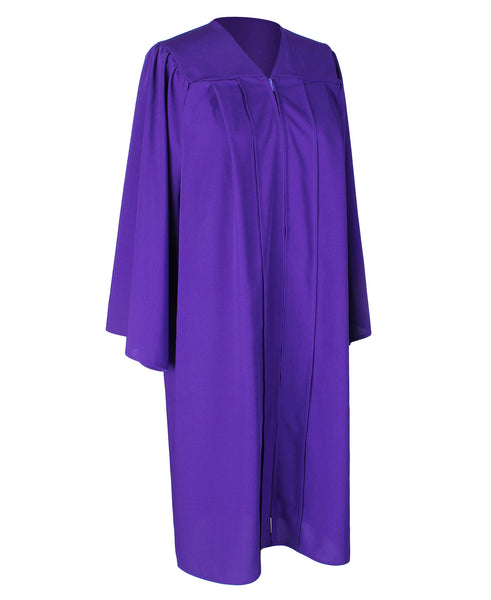 Unisex  Matte Graduation Gown|Choir Robe for Church|Cosplay Costume （Purple）