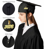 MyGradDay Unisex Master Graduation Gown Cap and Hood Master Regalia with 2026 Tassel