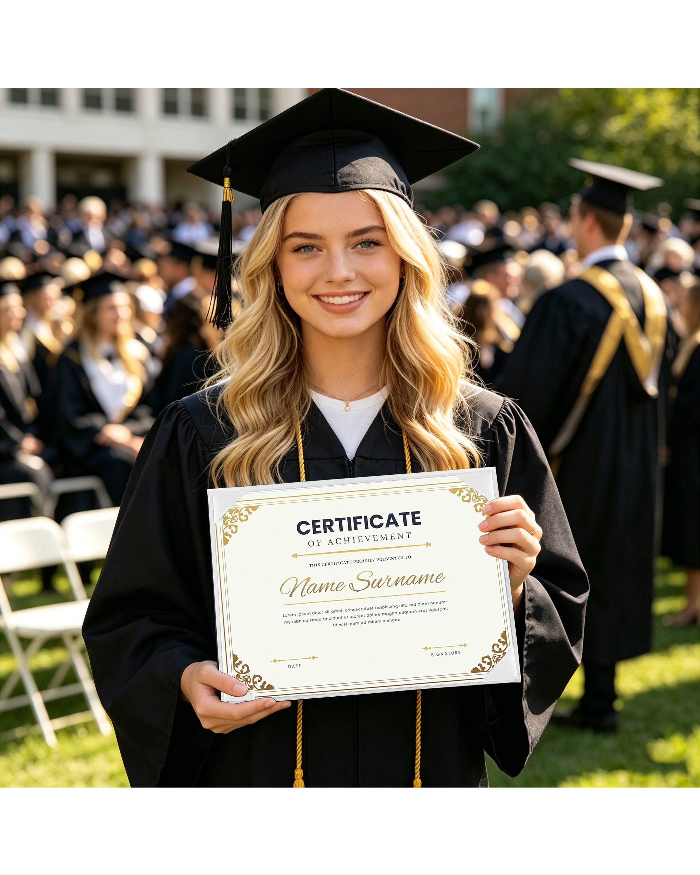 Diploma Cover 6" x 8" 7" x 9" 8.5" x 11" 11" x 14" Graduation Certificate Holder