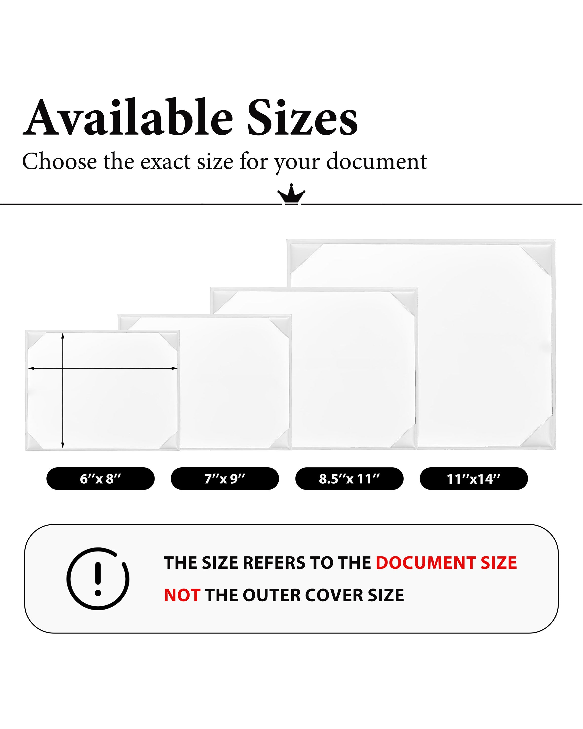 Diploma Cover 6" x 8" 7" x 9" 8.5" x 11" 11" x 14" Graduation Certificate Holder
