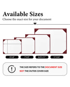 Diploma Cover 6" x 8" 7" x 9" 8.5" x 11" 11" x 14" Graduation Certificate Holder
