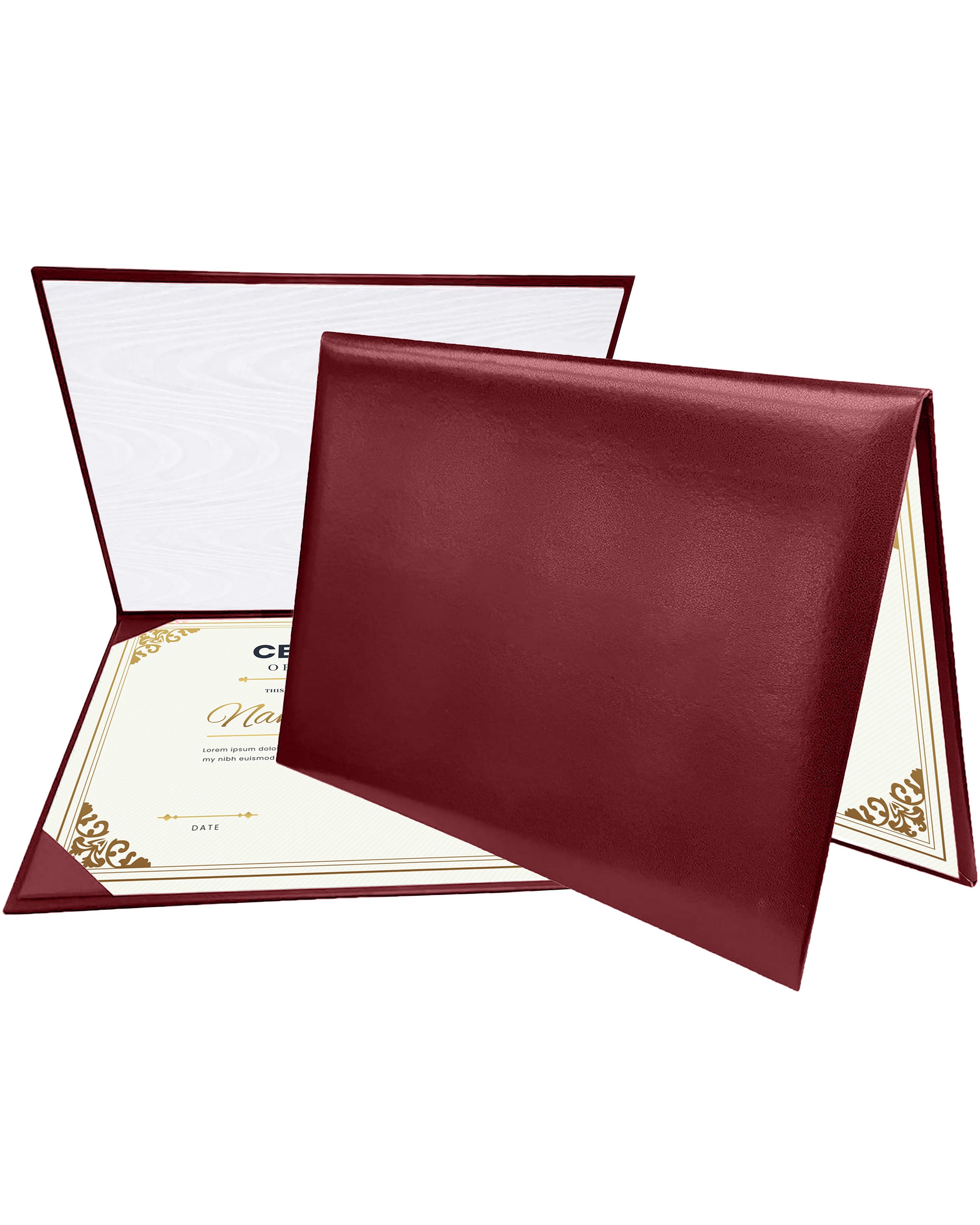 Diploma Cover 6" x 8" 7" x 9" 8.5" x 11" 11" x 14" Graduation Certificate Holder