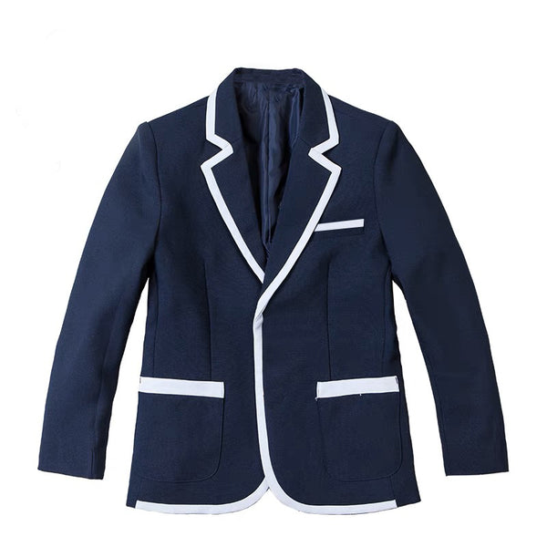 MyGradDay Women's Casual Blazers Open Front Lapel Button Long Sleeve Office Work Suit Jacket Office Cropped Blazer