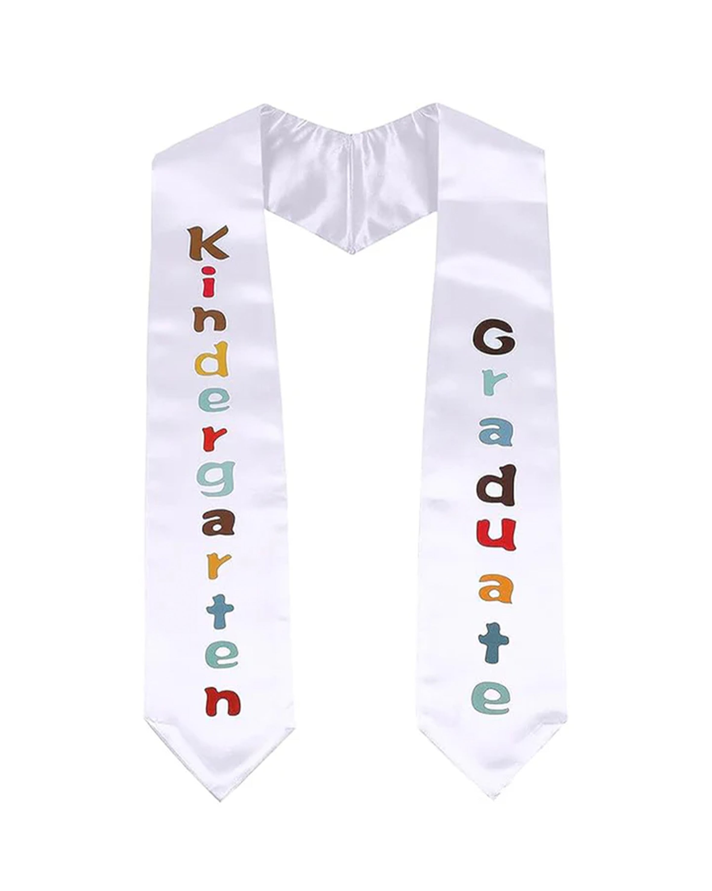 Unisex Printed Graduation Stole | Kids  50” Total Length
