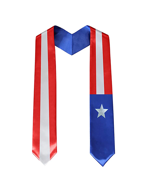 Country Flag Graduation Stole Embroidery for International Students