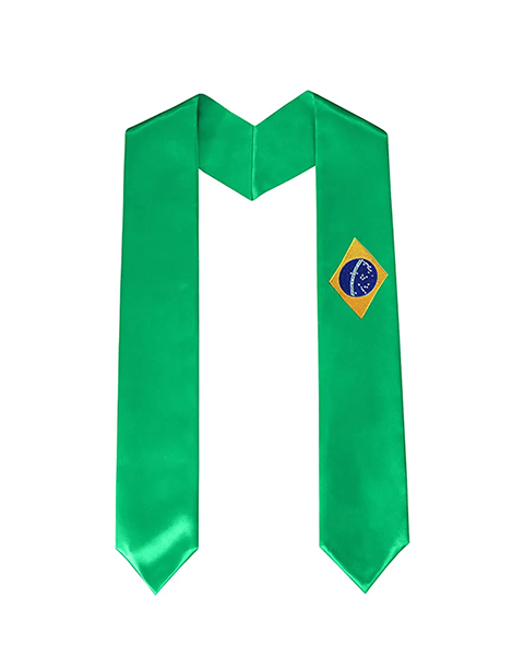 Country Flag Graduation Stole Embroidery for International Students