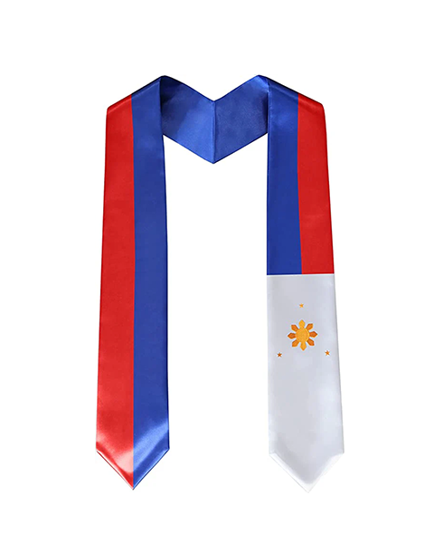 Country Flag Graduation Stole Embroidery for International Students