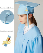 MyGradDay Unisex Adult Matte Graduation Cap with 2024 2025 Tassel Year Charm for High School & Bachelor
