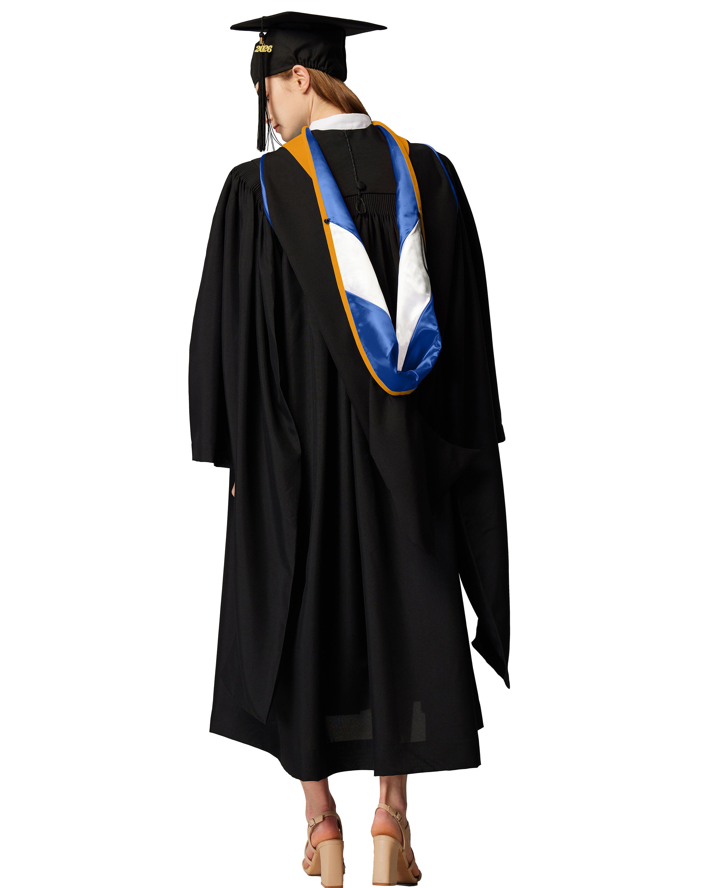 MyGradDay Unisex Master Graduation Gown Cap and Hood Master Regalia with 2026 Tassel