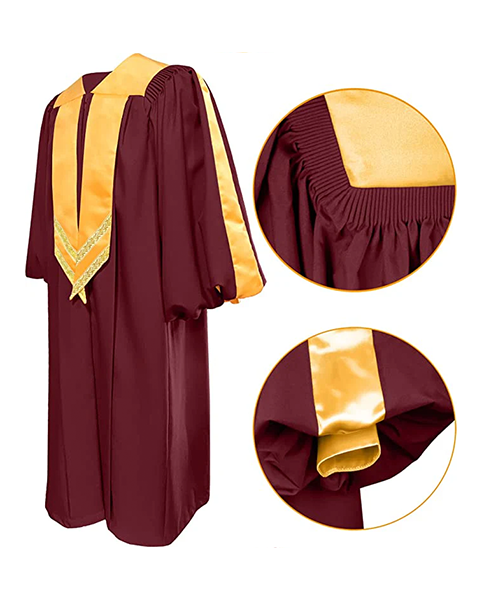 Deluxe Crescendo Choir Robe with Cuff Sleeves for Adult