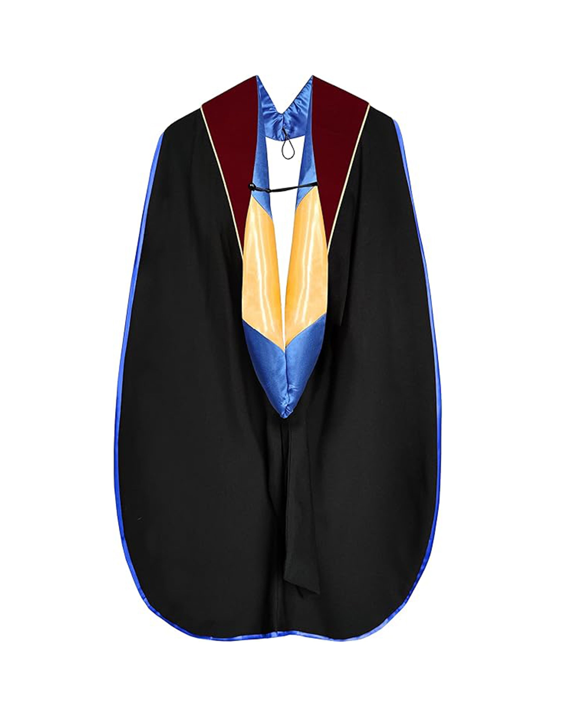 Deluxe Doctoral Graduation Hood with Gold Piping