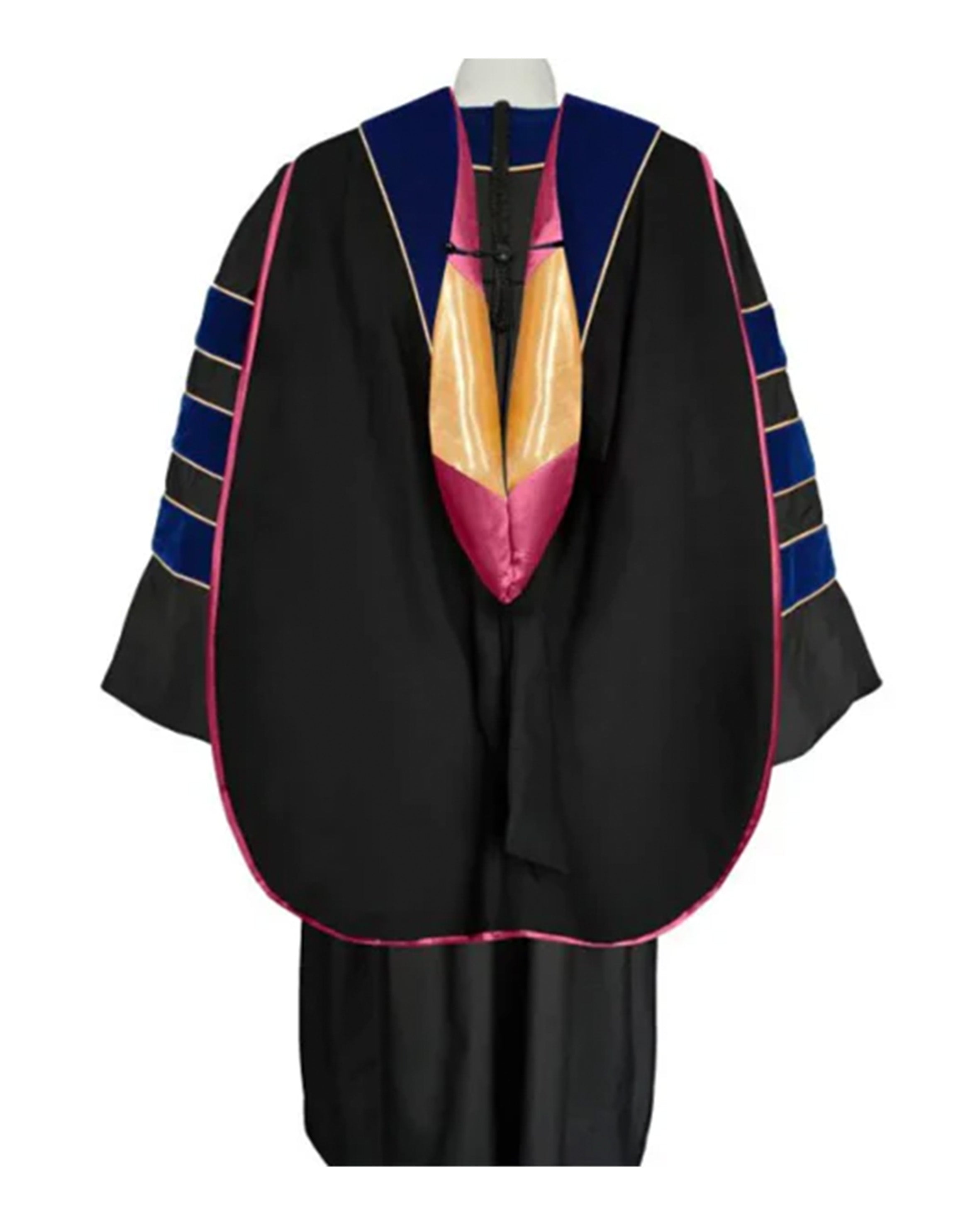 Deluxe Doctoral Graduation Hood with Gold Piping