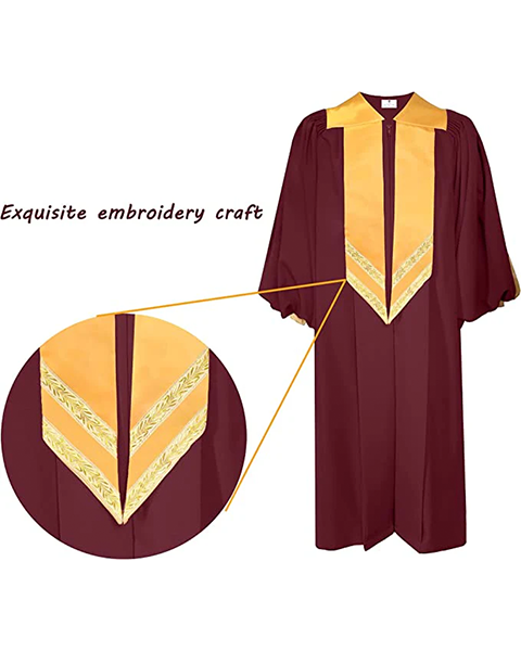 Deluxe Crescendo Choir Robe with Cuff Sleeves for Adult