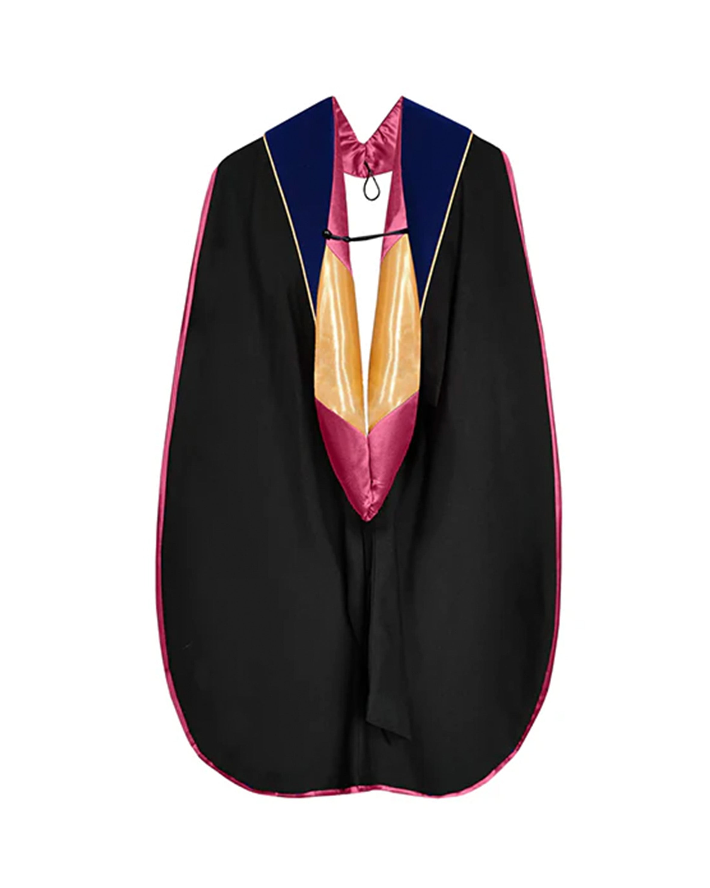 Deluxe Doctoral Graduation Hood with Gold Piping