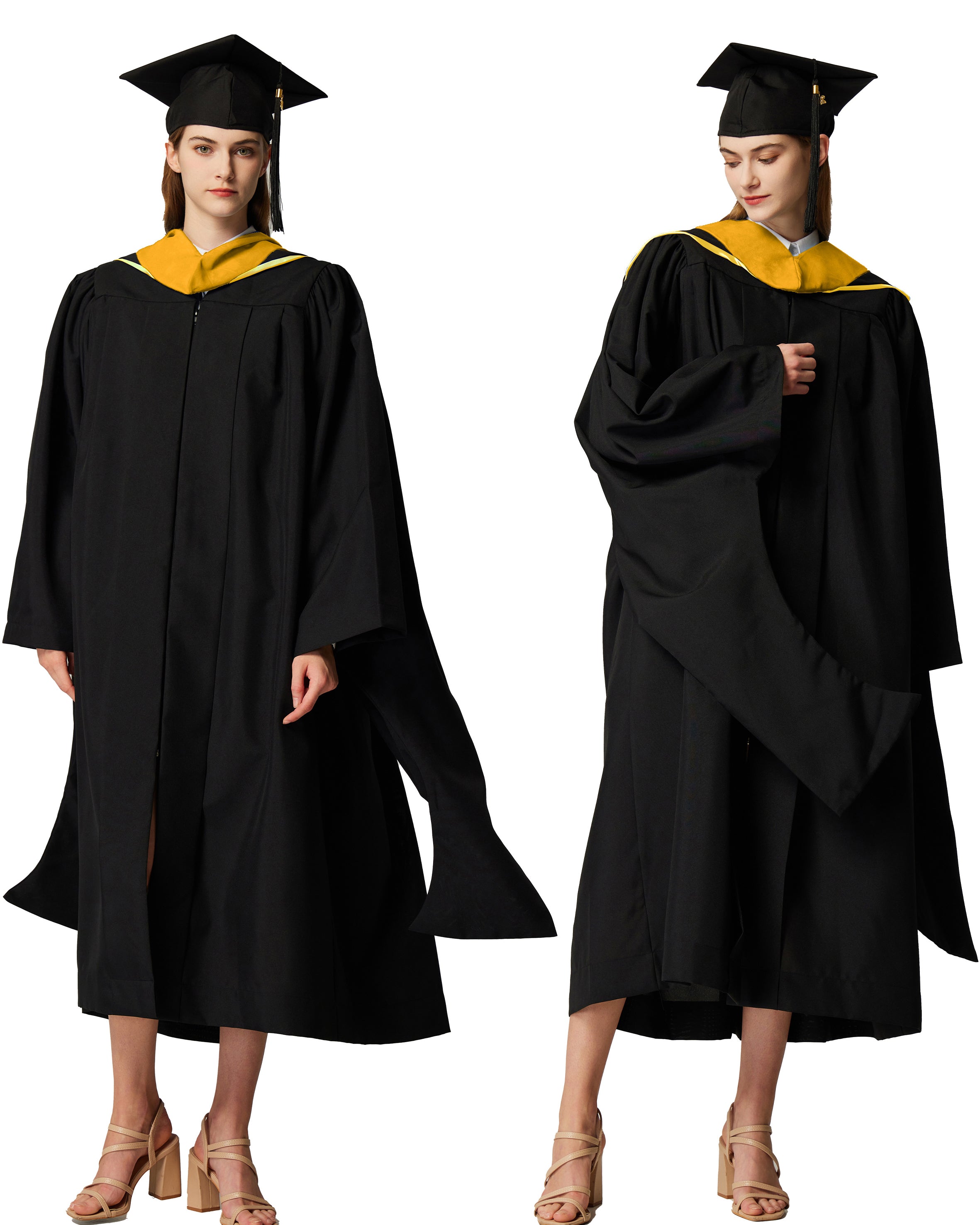 MyGradDay Unisex Master Graduation Gown Cap and Hood Master Regalia with 2026 Tassel