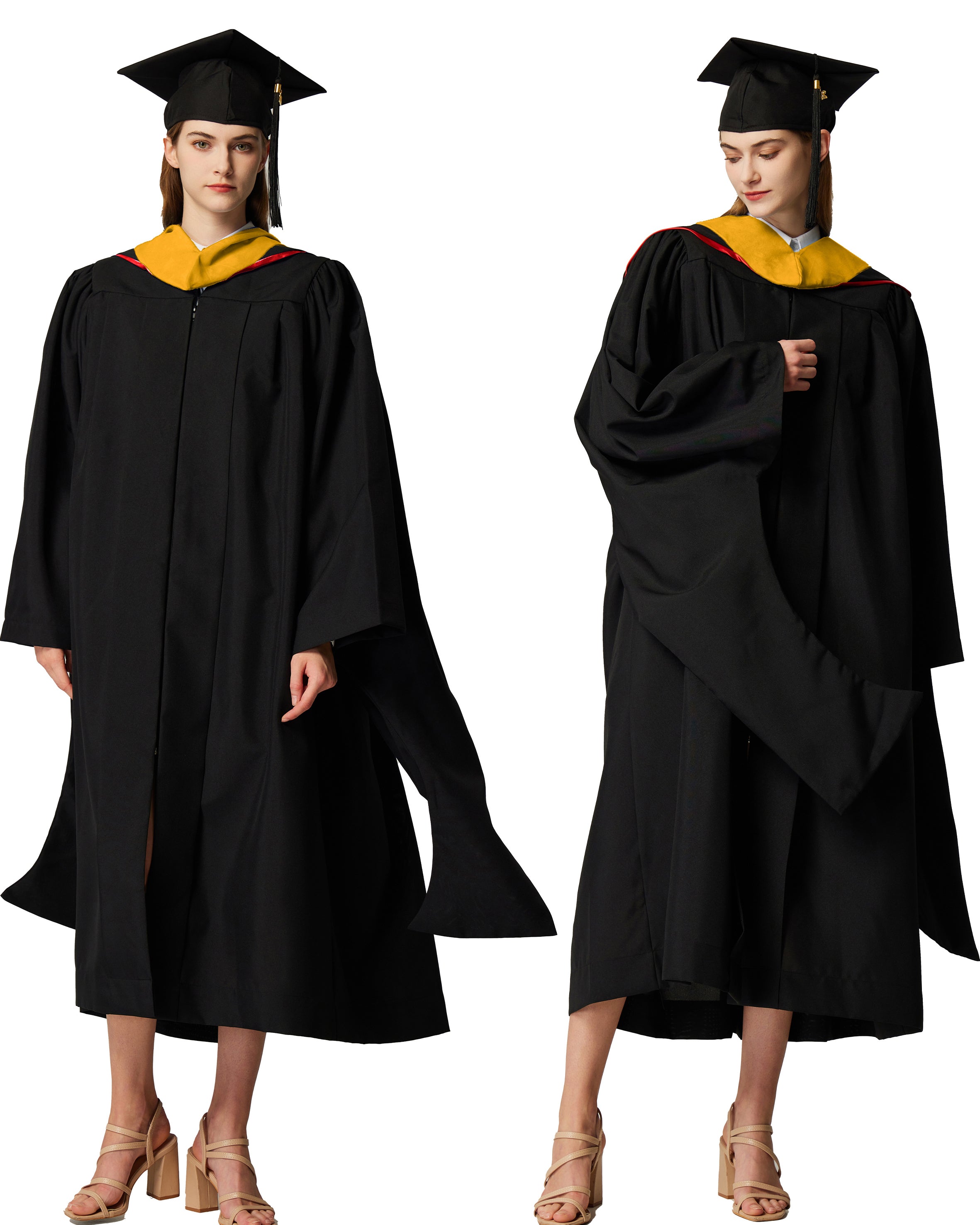 MyGradDay Unisex Master Graduation Gown Cap and Hood Master Regalia with 2026 Tassel