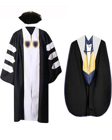 Customized Doctoral Graduation Gown Hood & Tam 8S