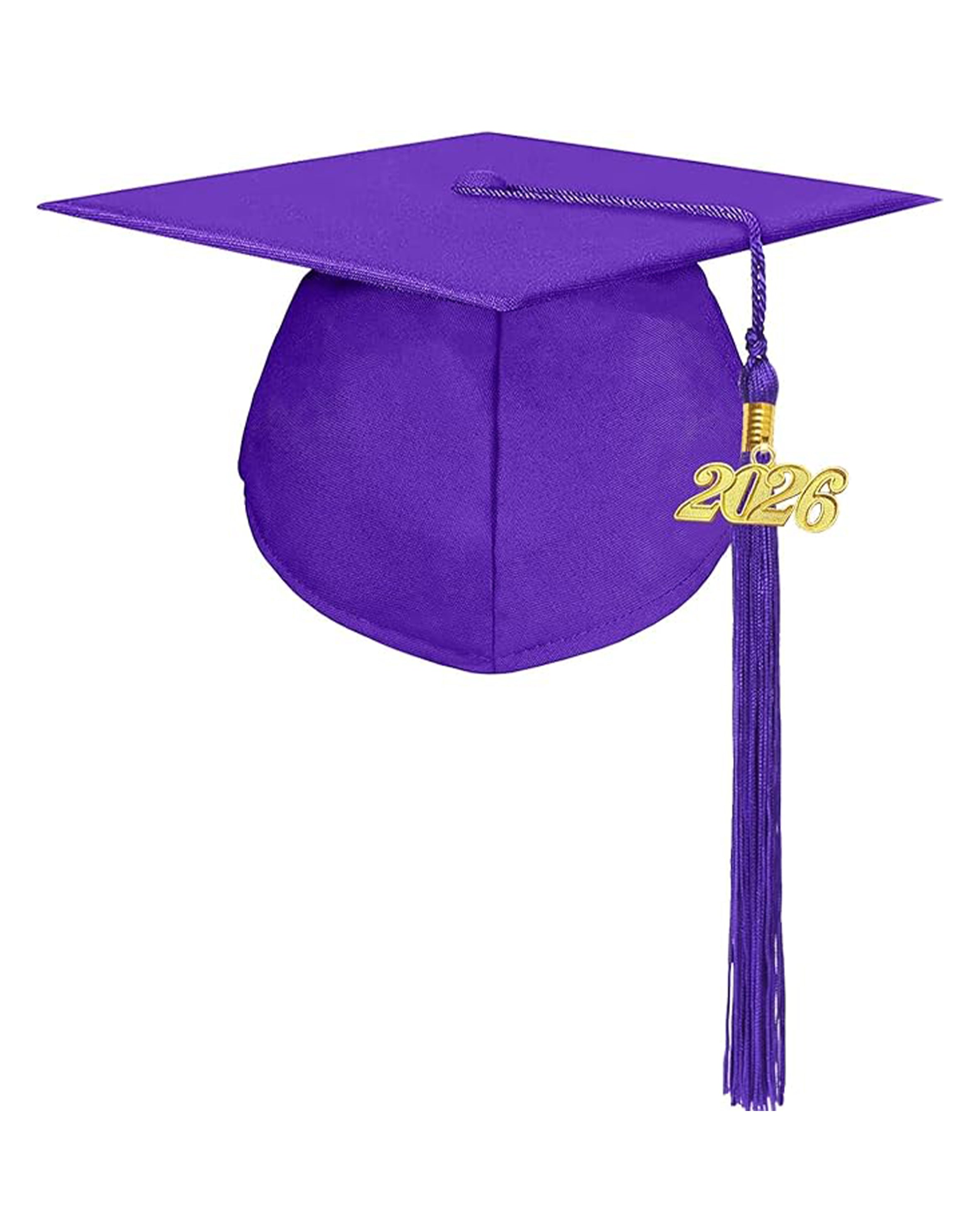 MyGradDay Unisex Adult Matte Graduation Cap with Tassel 2026 Year Charm