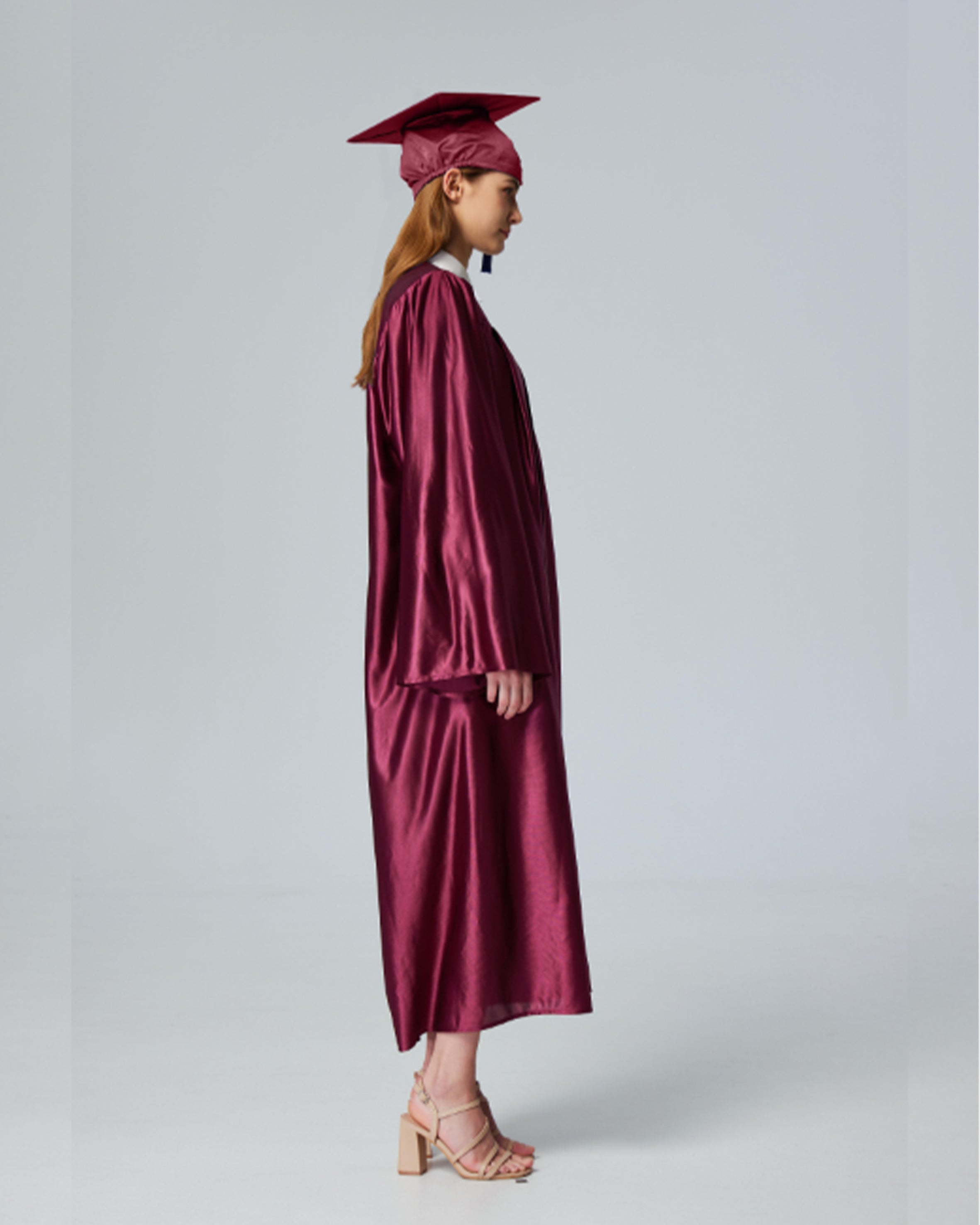 Unisex Shiny Graduation Cap and Gown with Tassel 2026 Year Charm ( Rich Color )