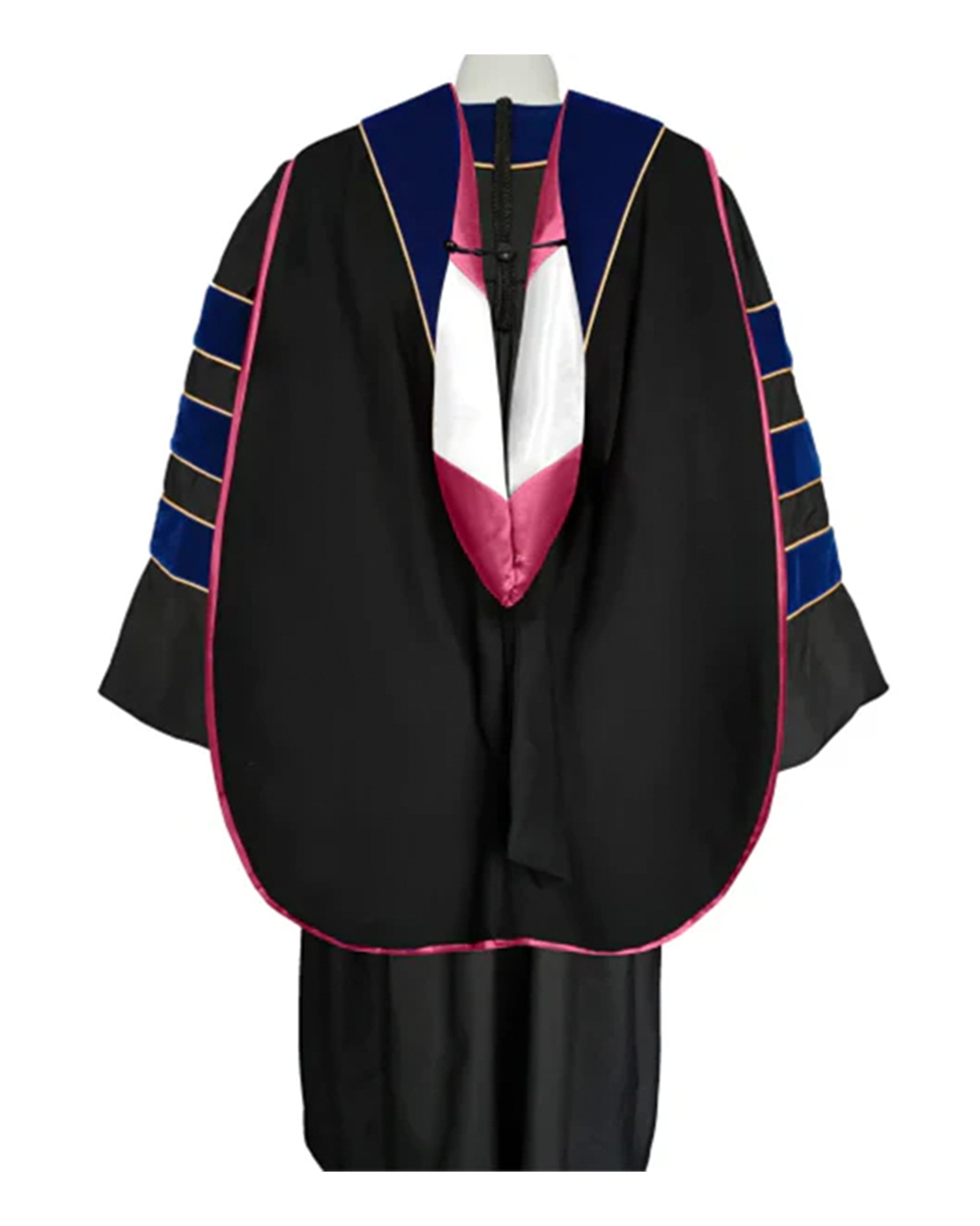 Deluxe Doctoral Graduation Hood with Gold Piping