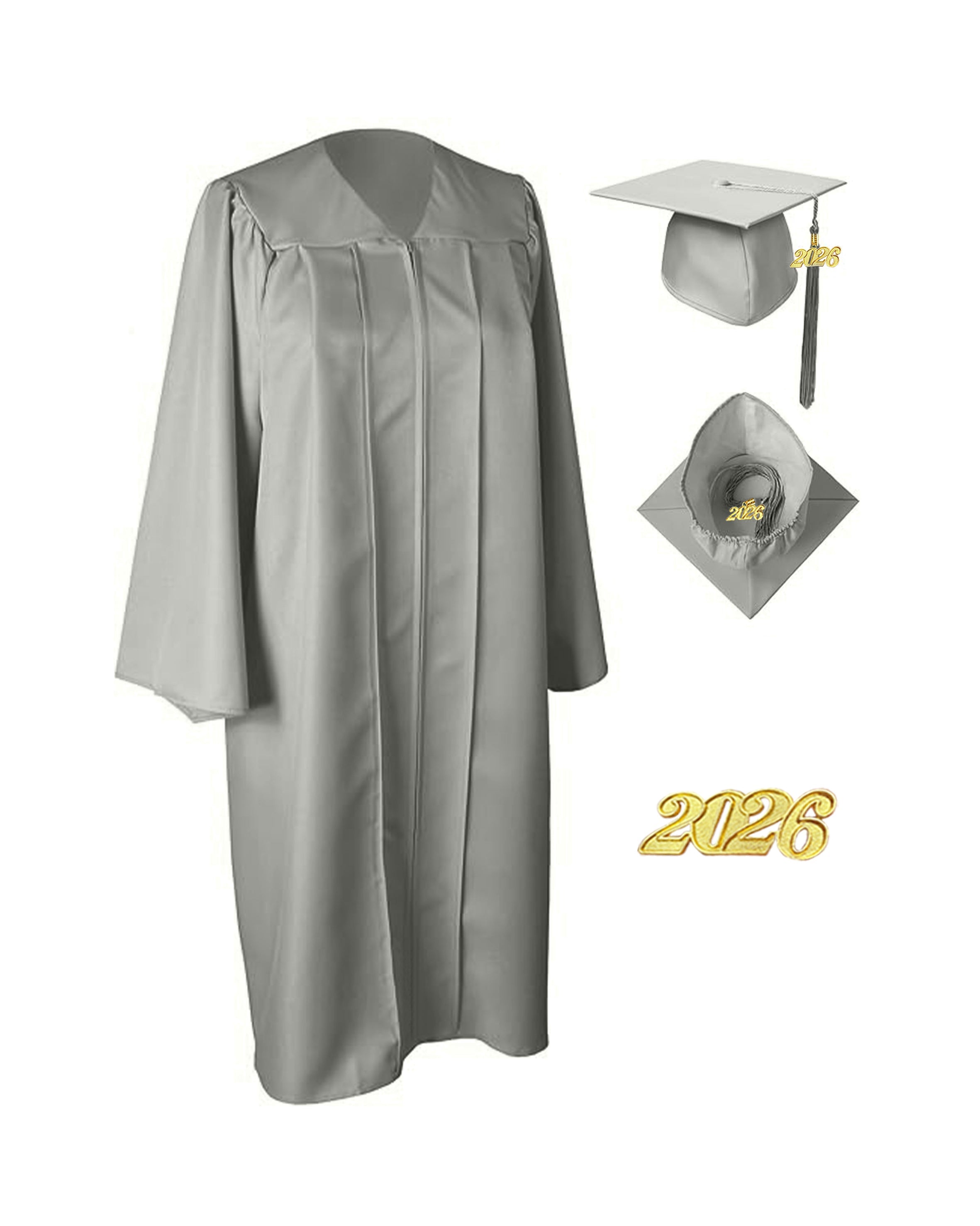 Unisex Matte Graduation Gown and Cap with Tassel 2026 Year Charm MyGradDay