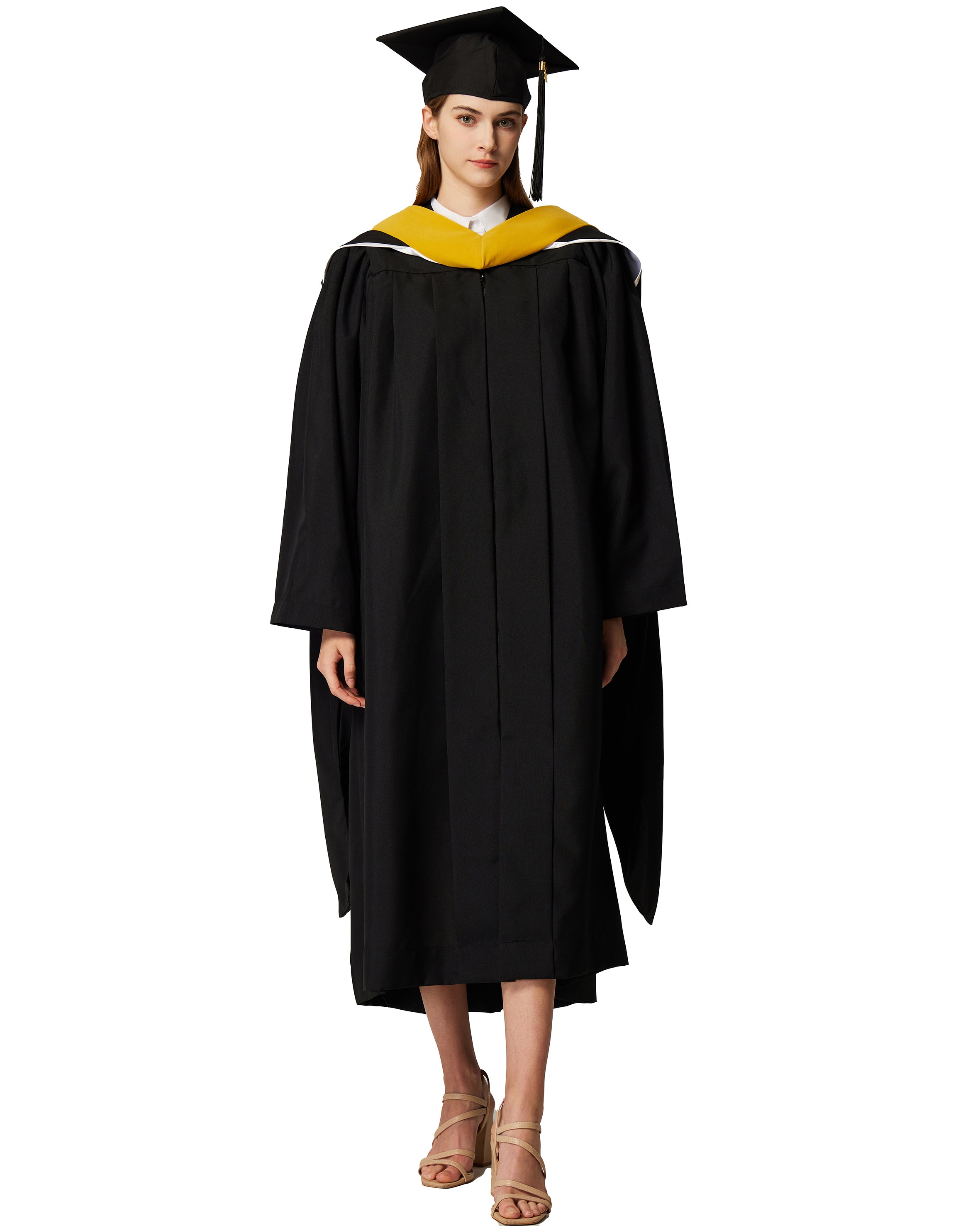 MyGradDay Unisex Master Graduation Gown Cap and Hood Master Regalia with 2026 Tassel