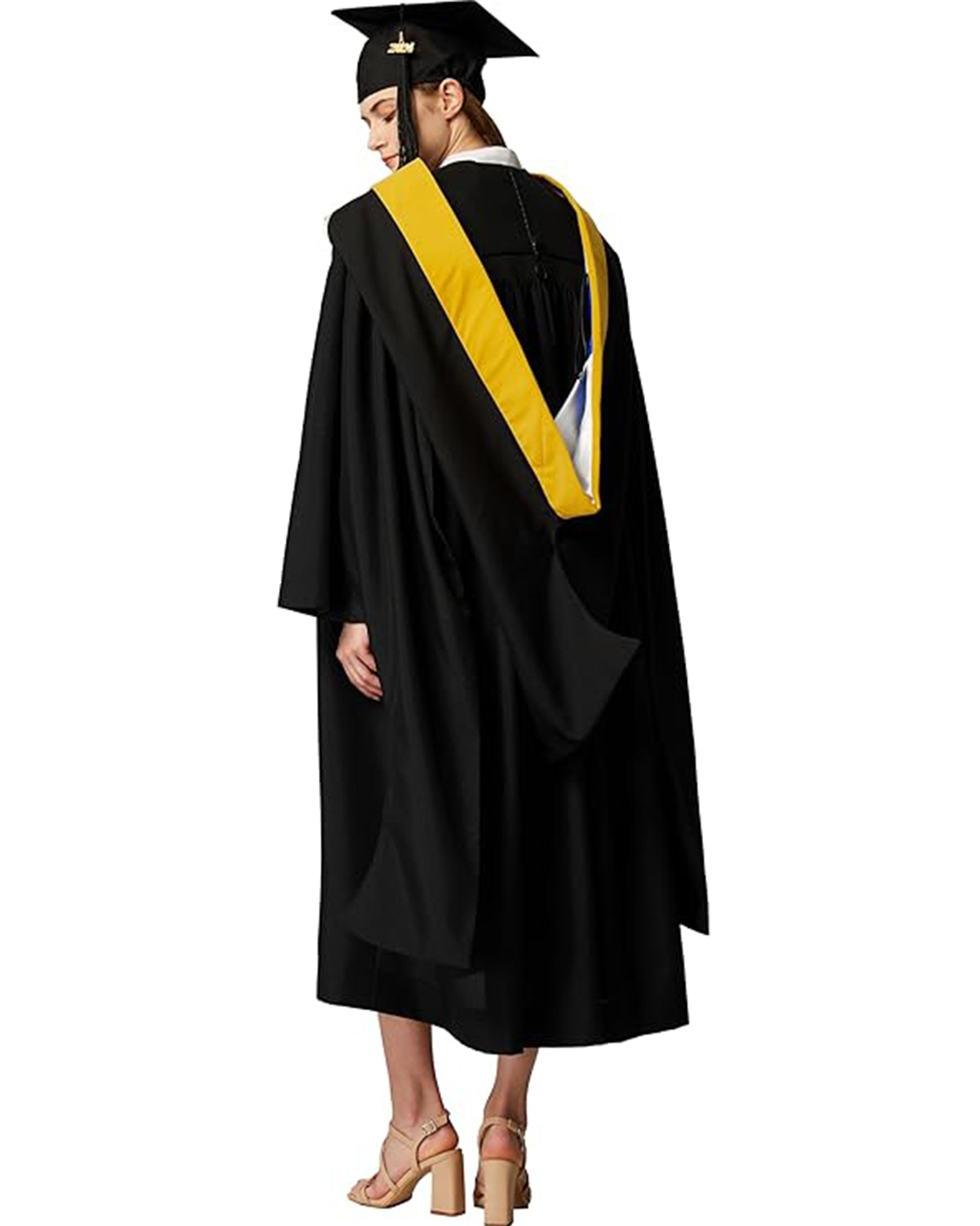 MyGradDay Unisex Master Graduation Gown Cap and Hood Master Regalia with 2026 Tassel