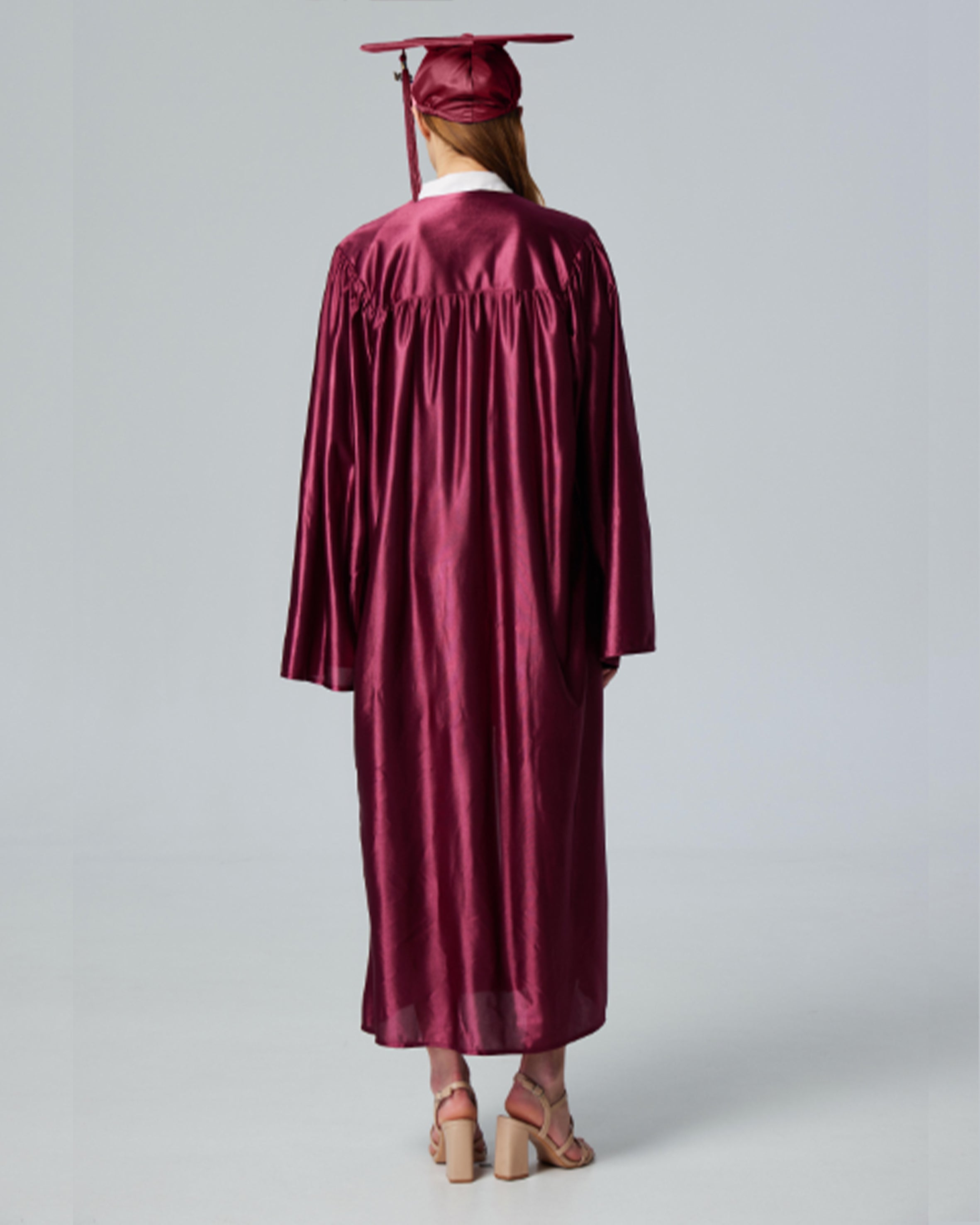 Unisex Shiny Graduation Cap and Gown with Tassel 2026 Year Charm ( Rich Color )