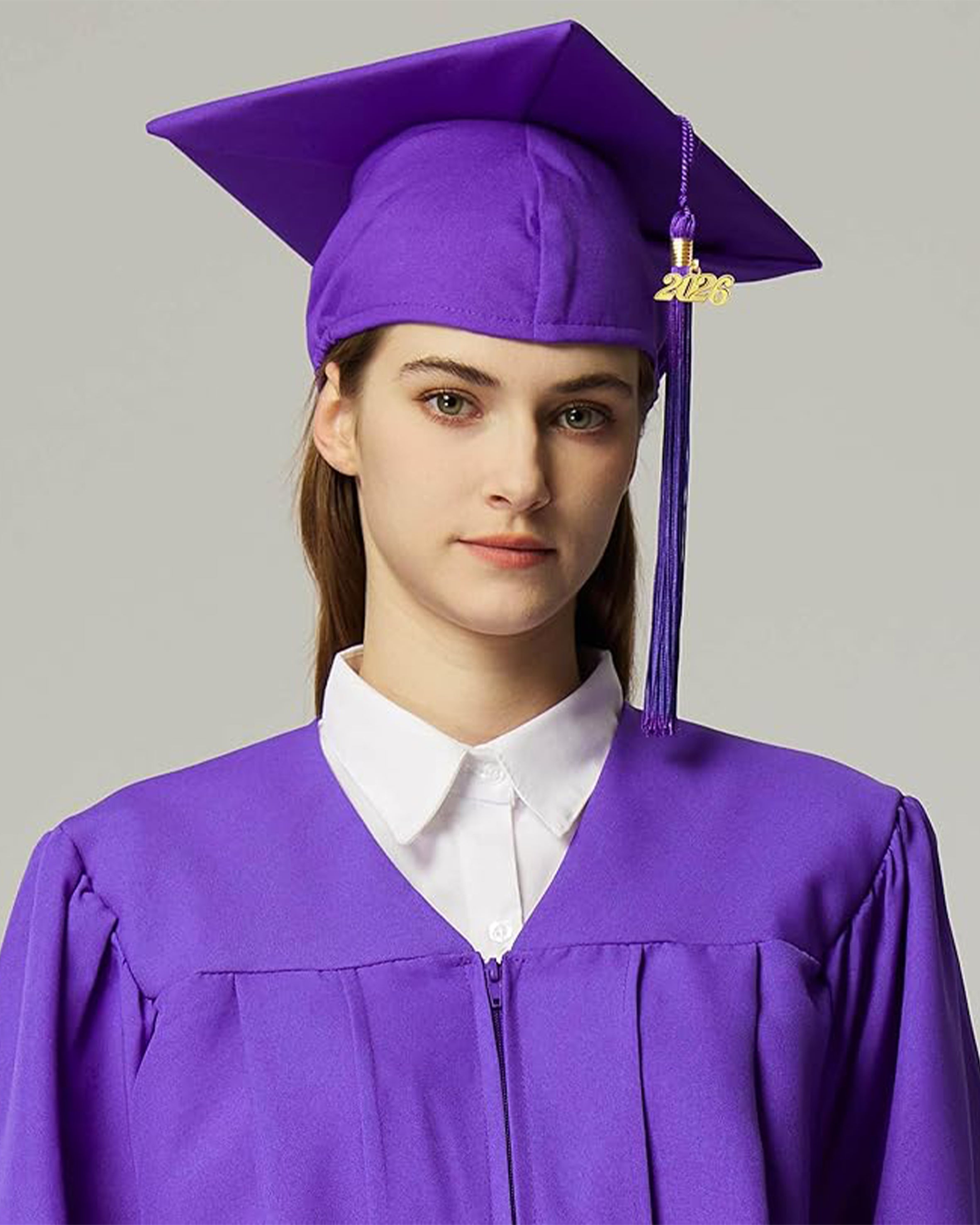 MyGradDay Unisex Adult Matte Graduation Cap with Tassel 2026 Year Charm